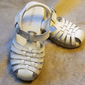 Girl's White StrideRite Sandals (sz 9)